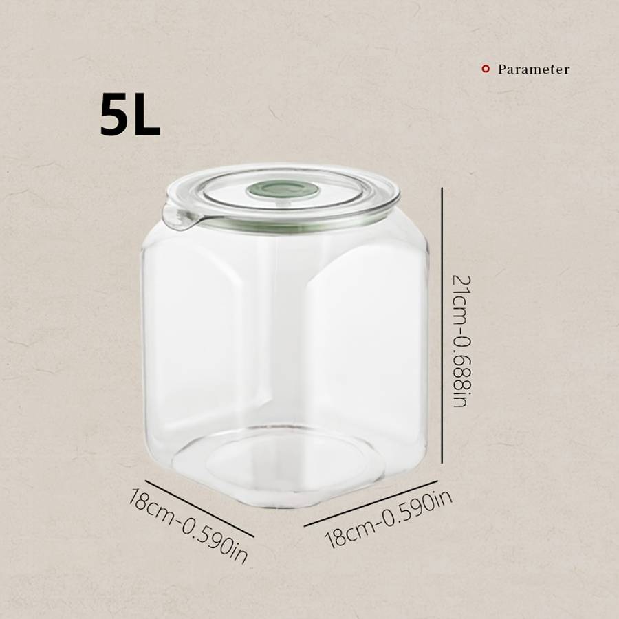 Sealed Jar Capacity 5L Quadrilateral Sealed Jar