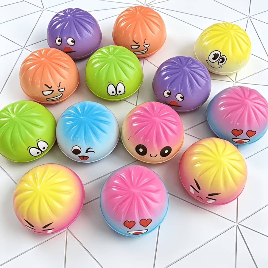 Squeezable Toys Items Slow Rebound Emoji Pack Color Shipped Randomly Quantity 9 Pieces