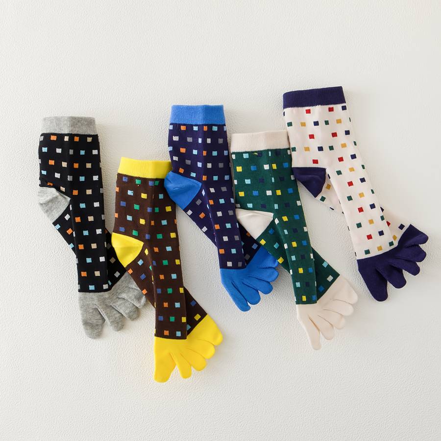 Women S Socks Color Square M 5 Pairs Size Onesize