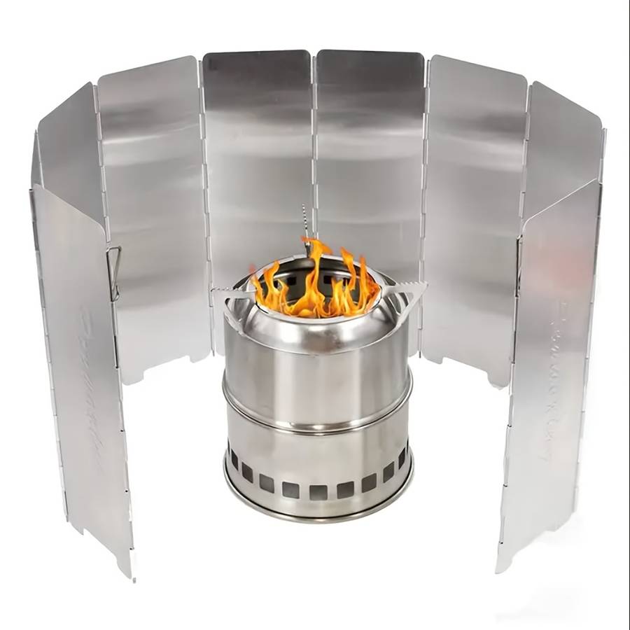 Premium Zmoon Windproof Wind Screen Gas Stove Compatible Burner Outdoor Cam 10