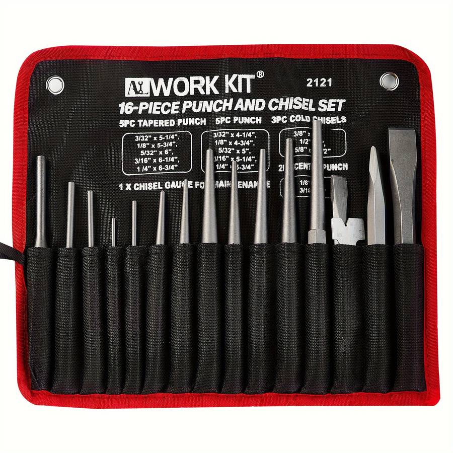 16-Piece Punch And Chisel Set