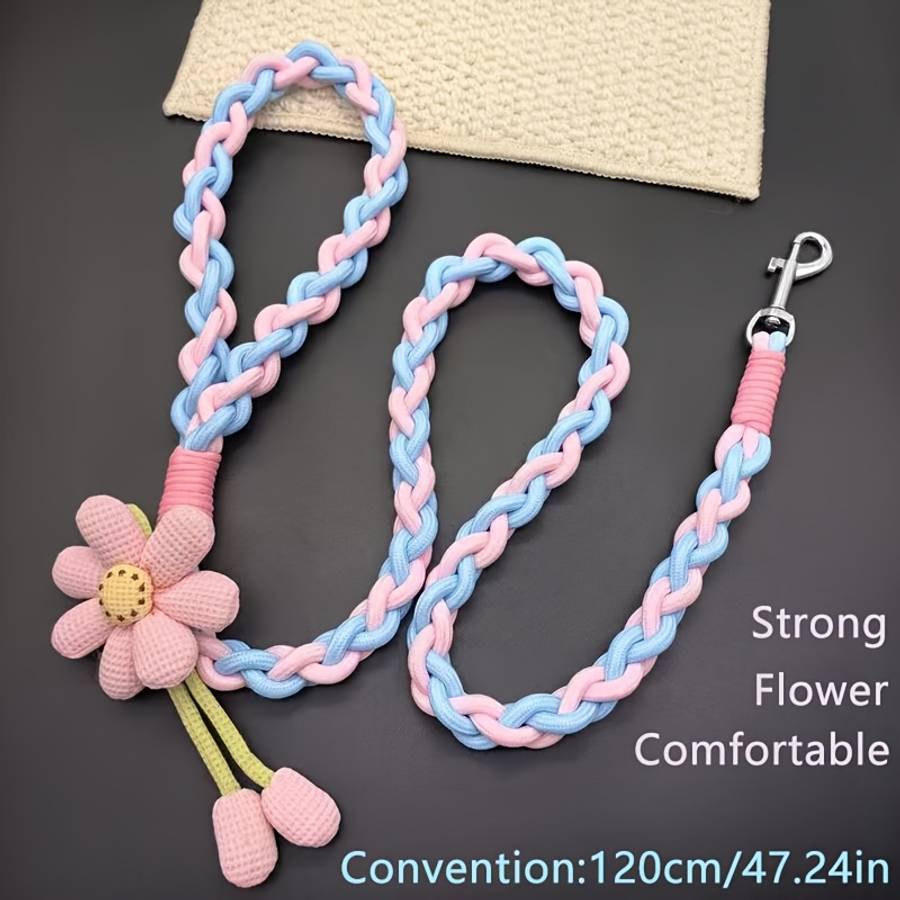 Dog Leash Size Onesize Style Purple Cherry Yellow Sunflower