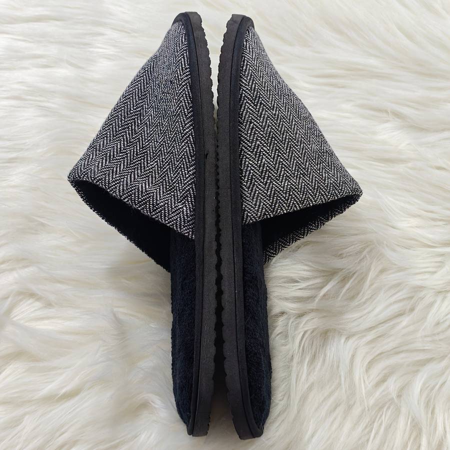 Cotton Slippers Color Brown Upper  White Sole  1 Pair Sizeuk 7