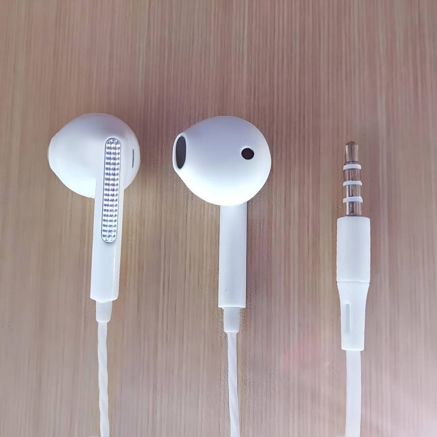 Wired Headphones Black Items 3.5Mm Round Hole