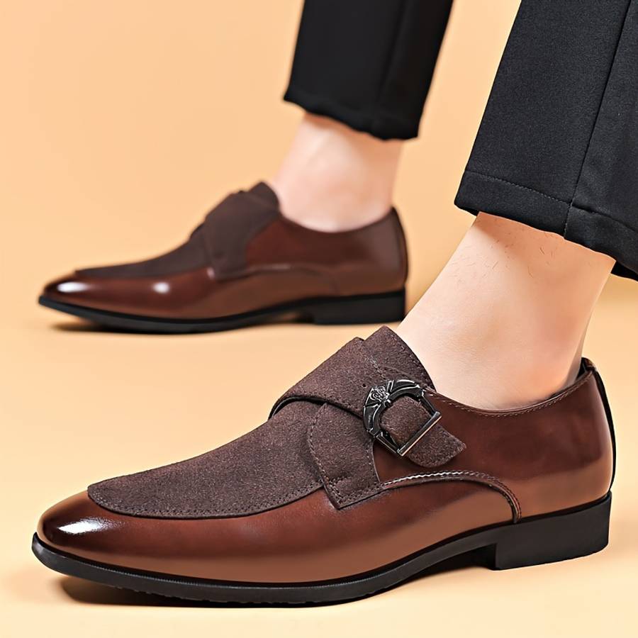 Mens Leather Shoes Color Black Sizeuk 7