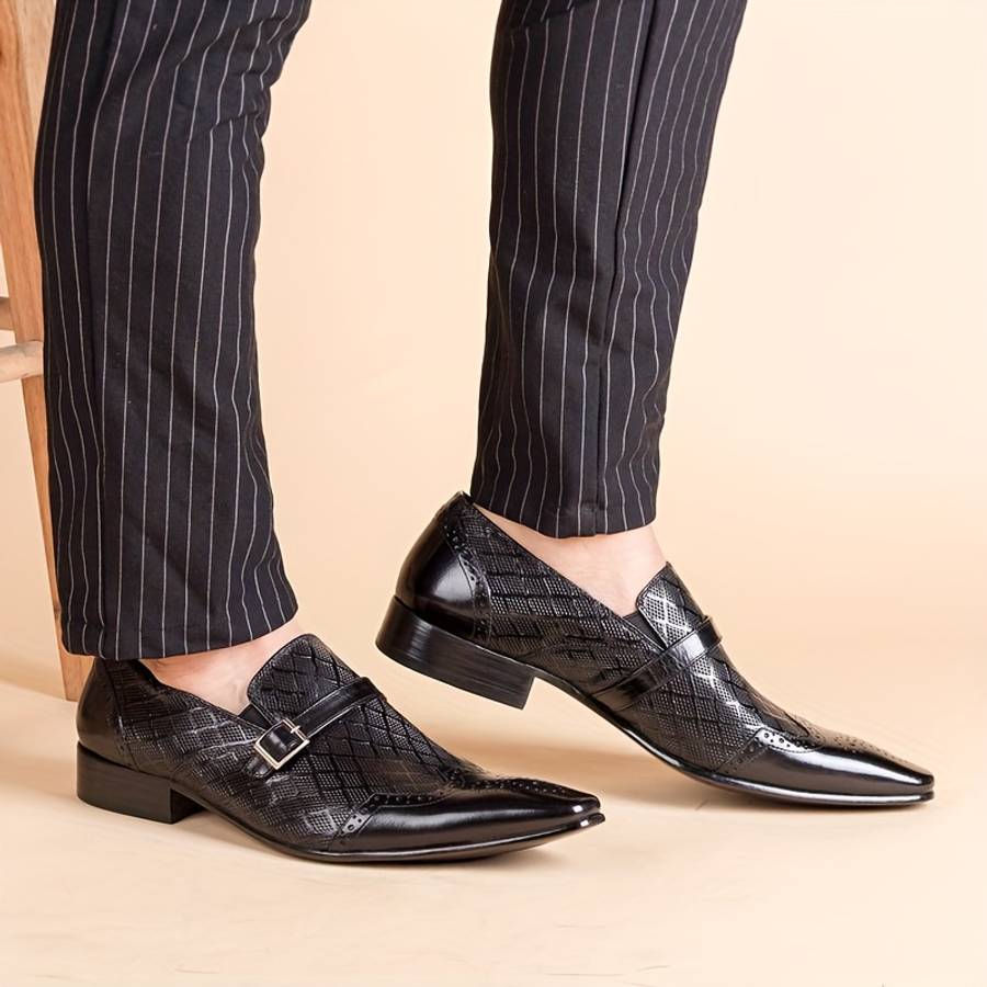 Mens Leather Shoes Color Black Sizeuk 8