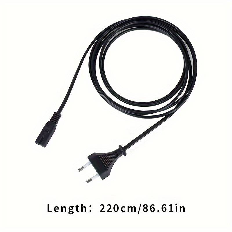 1pc 2.2m 8K Cable Mcbazel Power Cord with EU Plug C7 Dual Pole for PS5 PS4 PS3 Xbox Series B