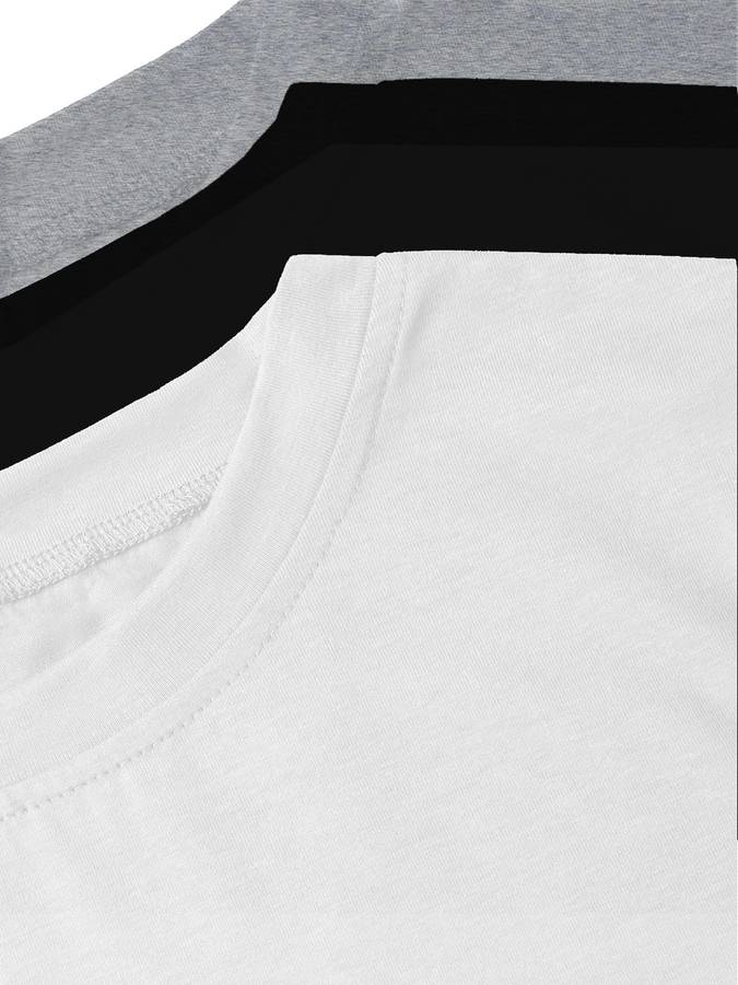 Womens T Shirt Color Mixed Color Black White Powder Sizem