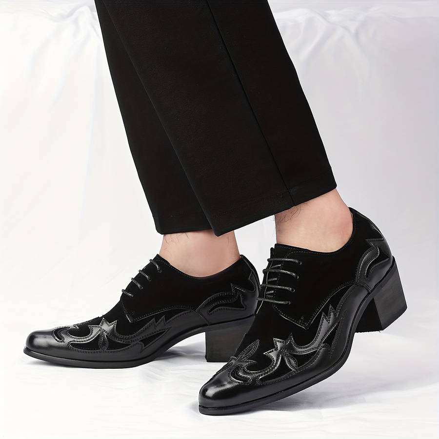 Mens Leather Shoes Color Black Sizeuk 8