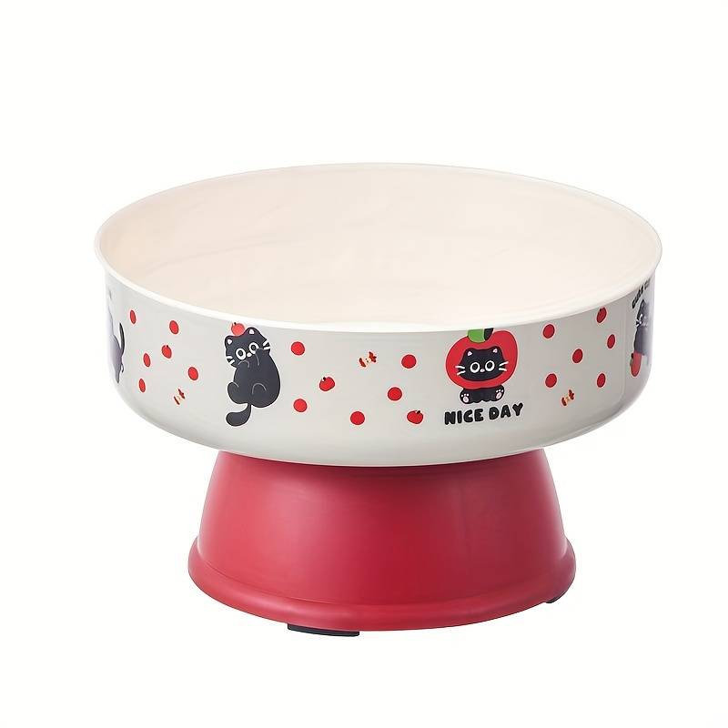 Pet Supplies Color Red Large Size Plastic Bowl