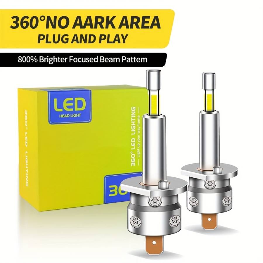 Car Lights Color 2Pcs H1 White