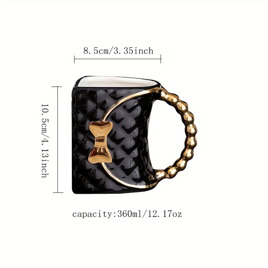 Water Cup Model Ceramic Bag Cup Black