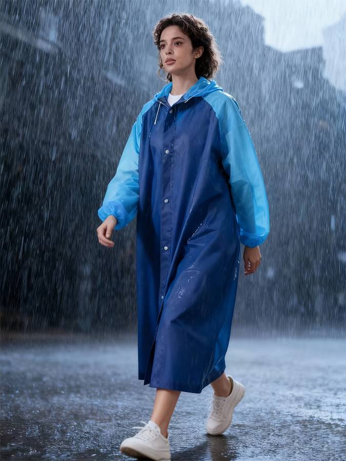 Raincoat Blue Size Asian Onesize