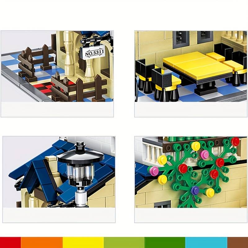 Building Toy Architectural Model Toy Set Style 1298Pcs Country Villa