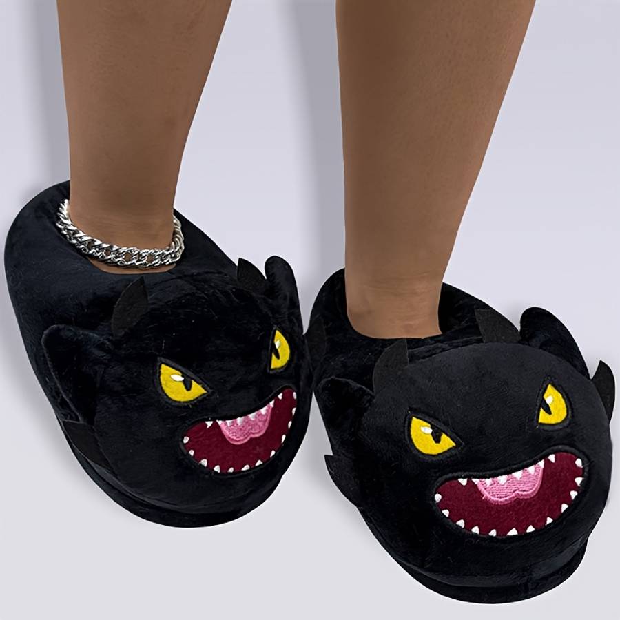 Cotton Slippers Color Black Sizeuk 6.5