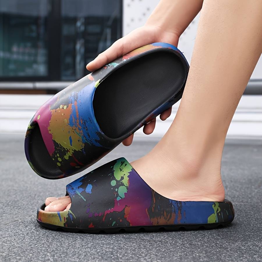 Men Slippers Summer Style Beige Color Size Uk 6.5 To 7