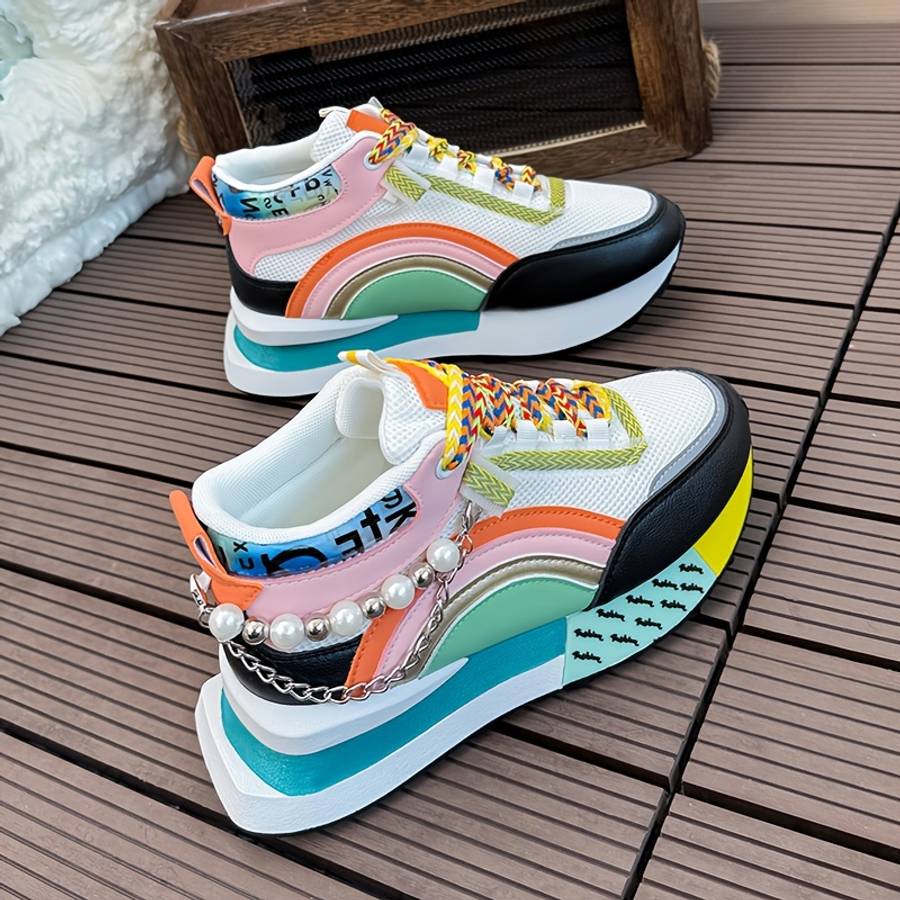 Women S Sneakers Color Black Orange Sizeuk 4.5