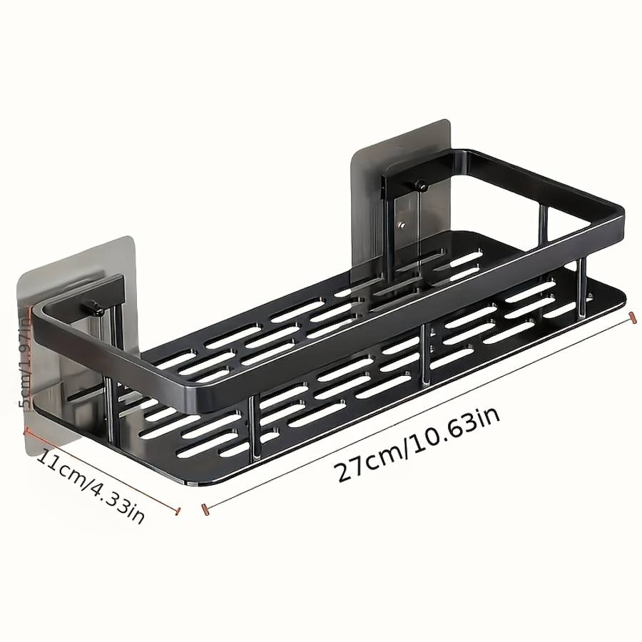Bathroom Storage Rack Size 2 Wall Hooks  Shelf