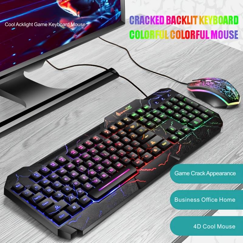 keyboard Items Crack Luminous Keyboard And Mouse Set