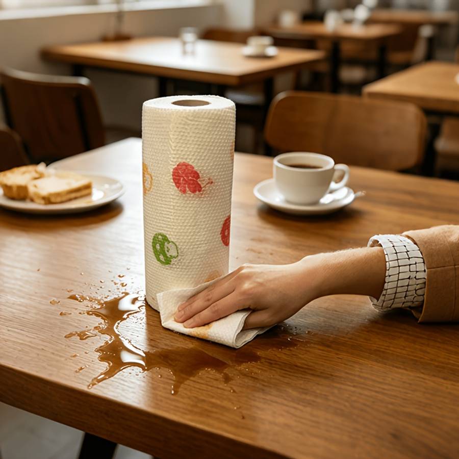 Rag Color Printed Patterns Shipped Randomly Capacity 17X18Cm 6.69X7.09Inch  1 Roll Of 30 Pieces