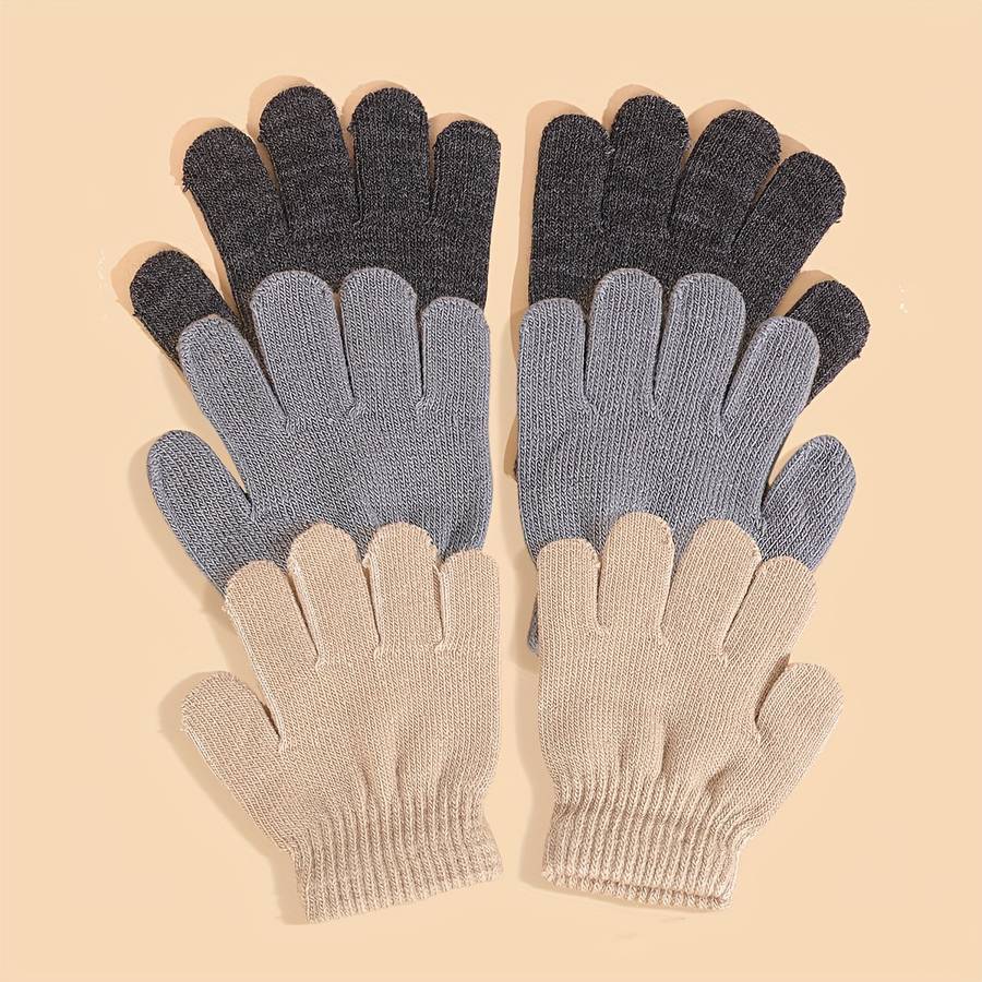 Winter Gloves Color Black White Navy Blue Sky Blue