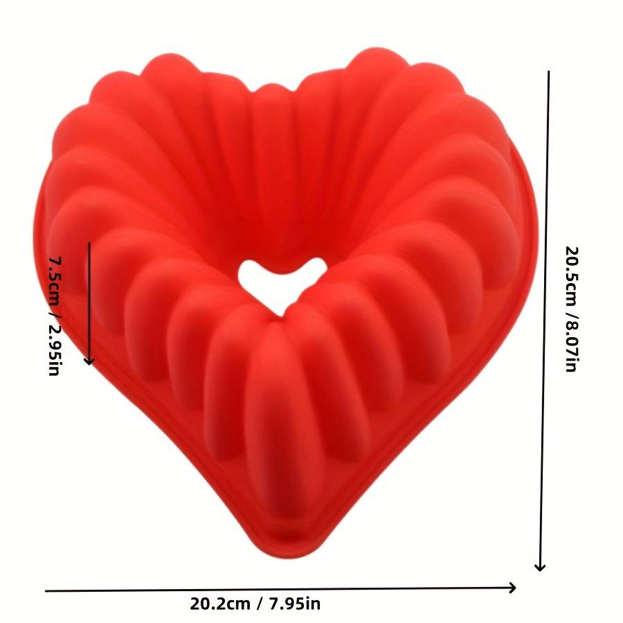 Suitable For Baking Molds Color Red Model Hollow Heart Shaped Silicone Mold