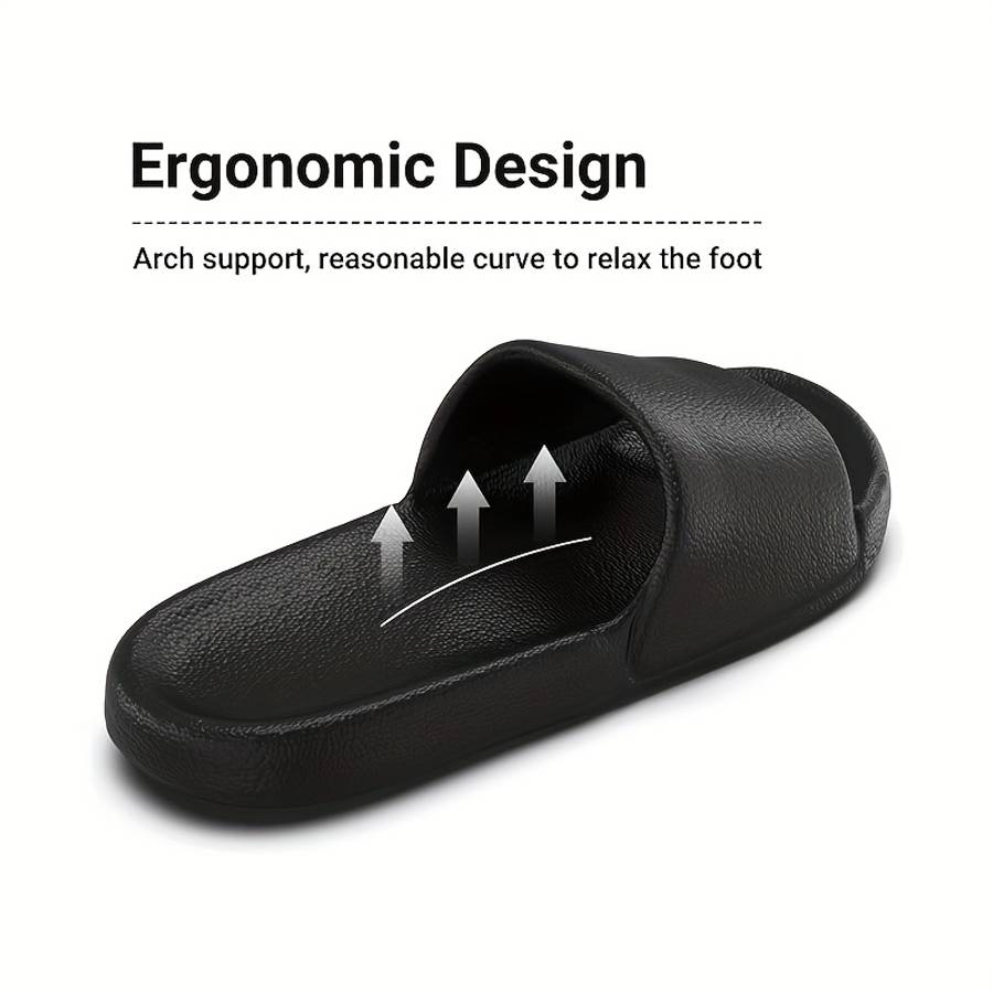 Men Slippers Summer Style Black Size Uk 7.5 To 8