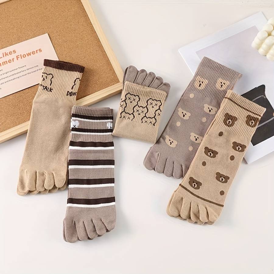 Women S Socks Color Mixed Colors 5 Pairs Size Onesize