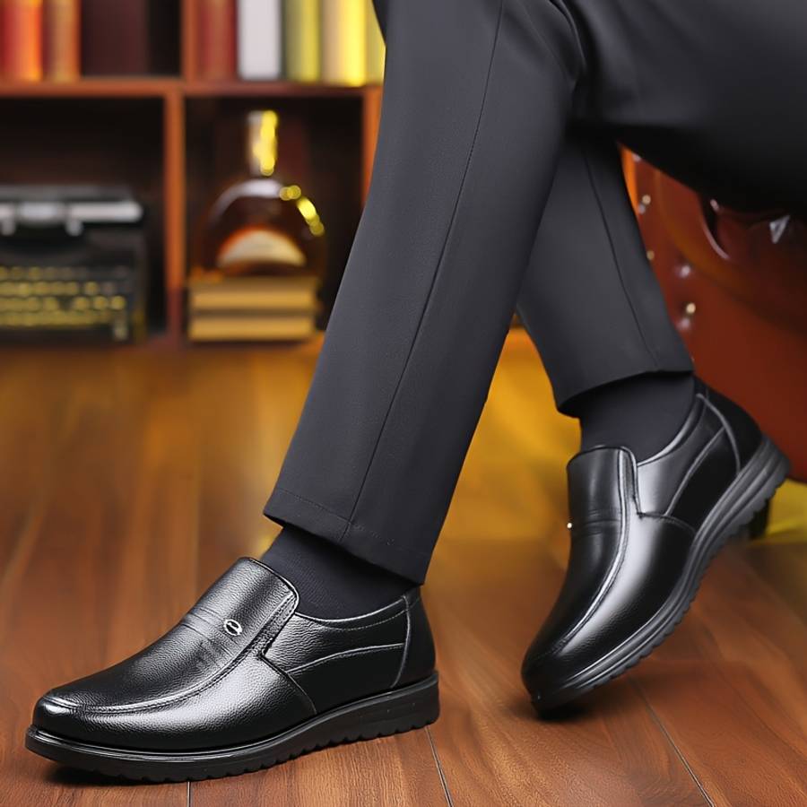 Mens Leather Shoes Color Black Sizeuk 7