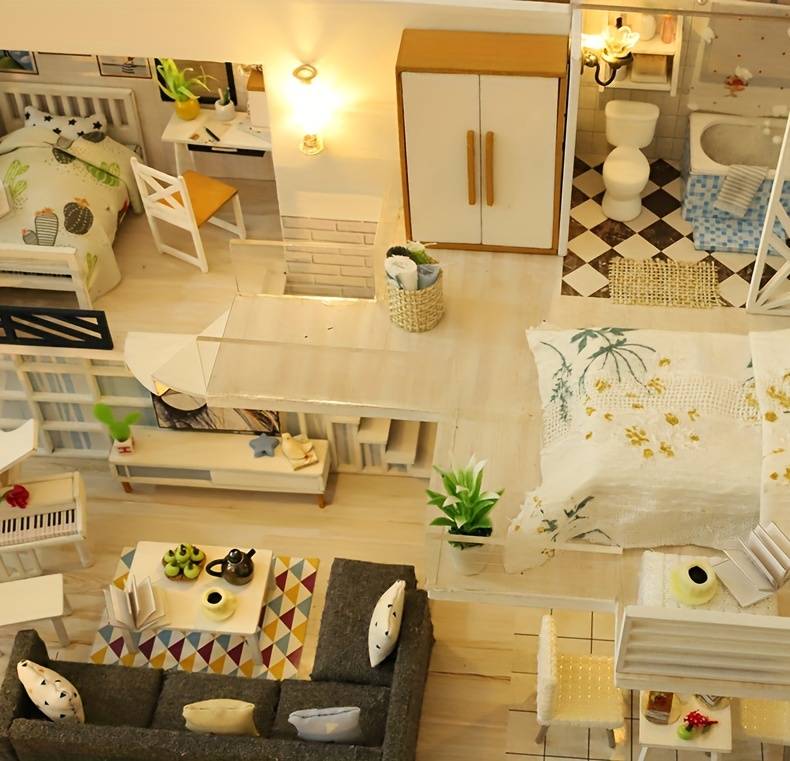 Building Toy Architectural Model Toy Set Style Simple