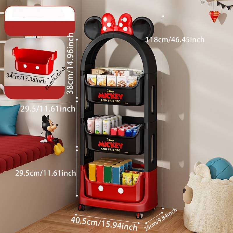 Storage And Organizationstyle Black  Add  Red   Roller Model 2 Layers