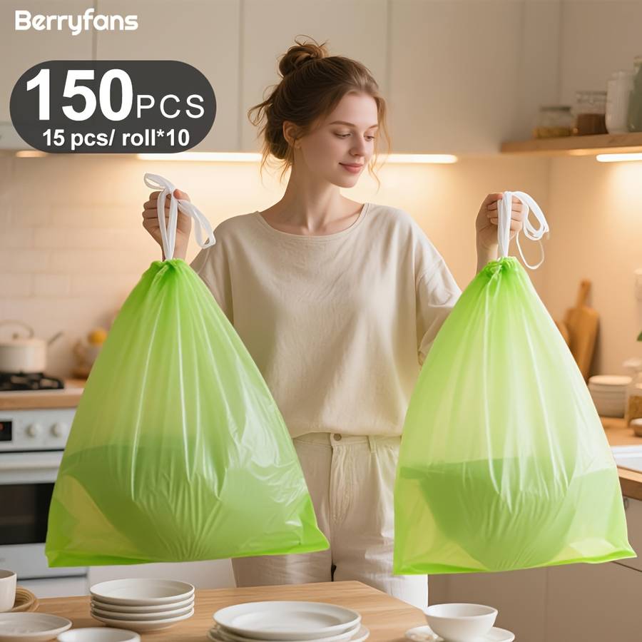 Trash Bag5.5G49.78*44.86Cm Extra Thickened 5 Rolls75 Pcs