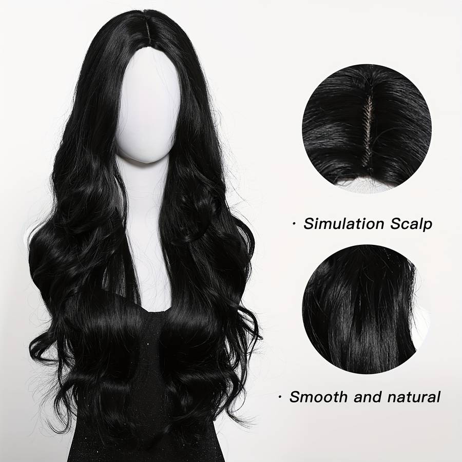 Women S Wigs Black Hair Length81.28Cm