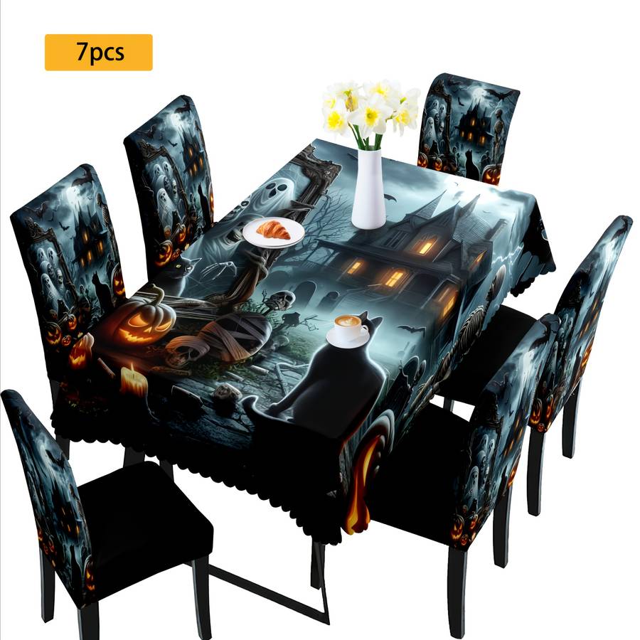 Halloween tablecloth decoration Quantity 6pcs Chair Cover