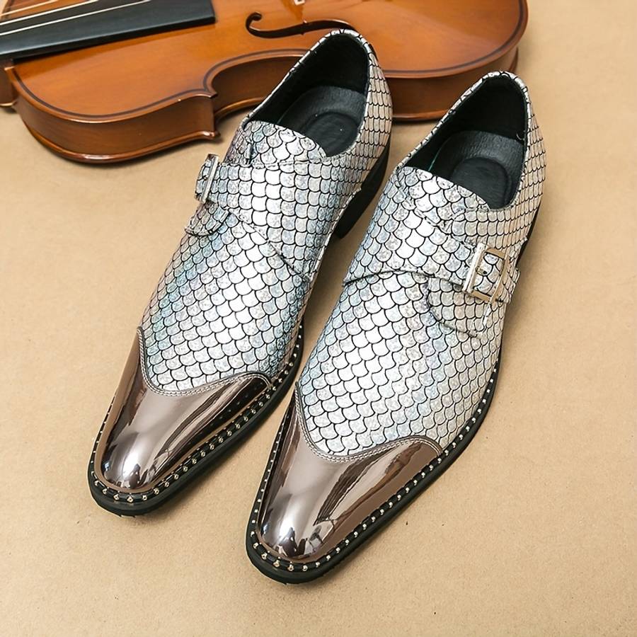 Mens Leather Shoes Color Silvery Sizeuk 8