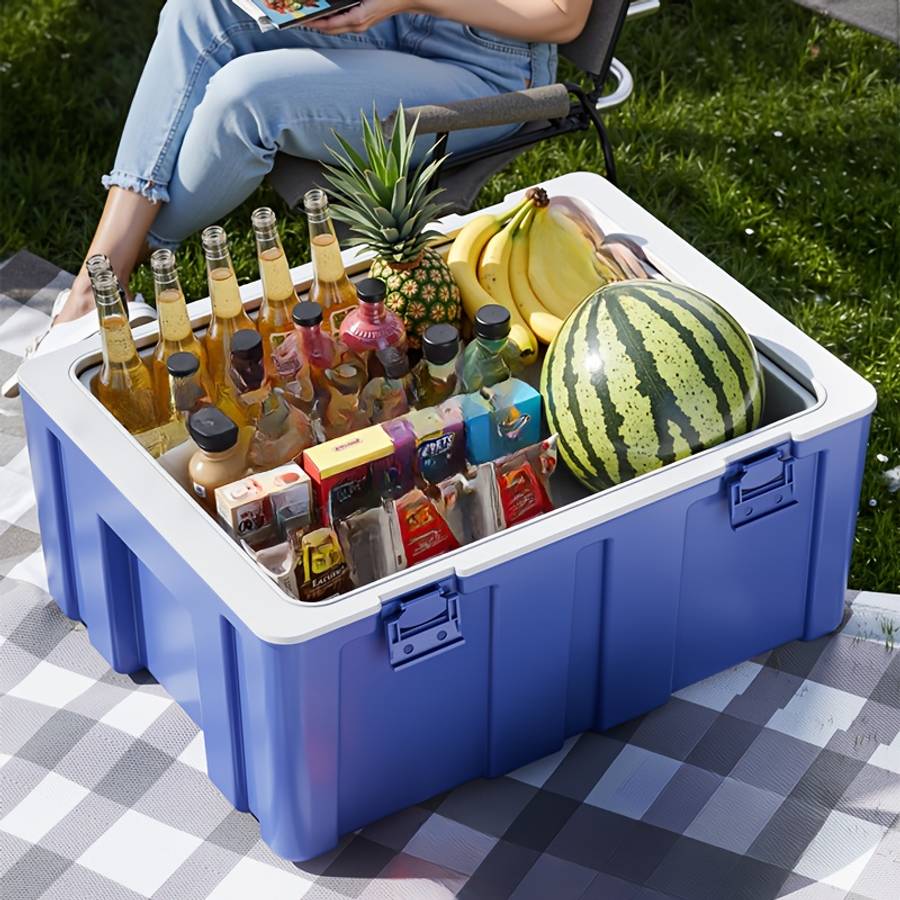 Refrigerator Model 25L Gray    With Buckle And Handle    Length 56Cm 22.05In