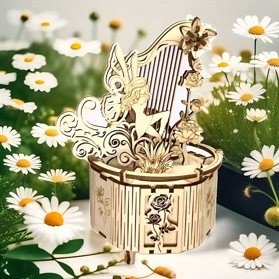 3D Puzzle Musical Instrument Model Items Diy Harp