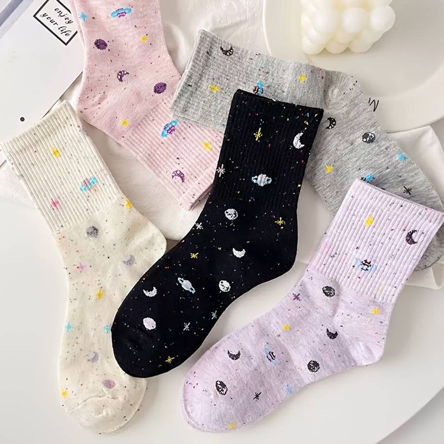 Women S Socks Color Mixed Color5 Pairs Size Onesize