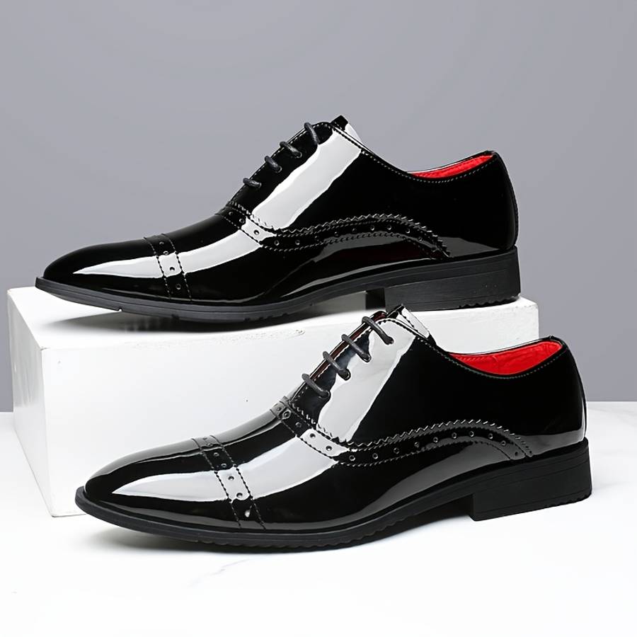 Mens Leather Shoes Color Black Sizeuk 7.5