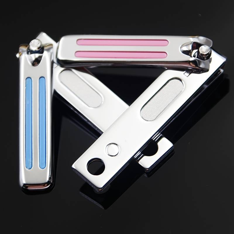 3pcs Flat Carbon Steel Nail Clippers in Mixed Colors
