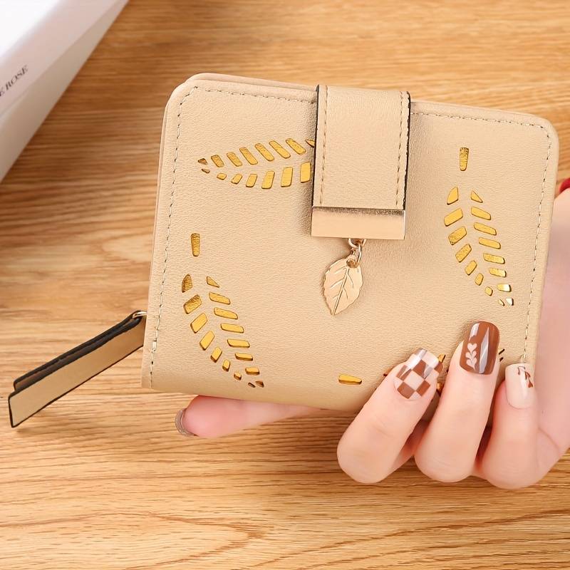 1pc Chic Women's Coin PurseWaterproof Durable PU with Multiple Card Slots Zippered Compartmen