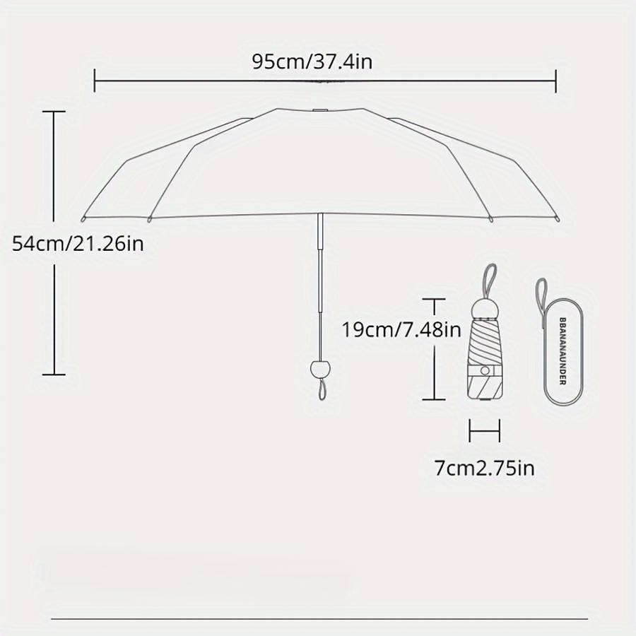 Umbrella Color Beige  Capsule Box