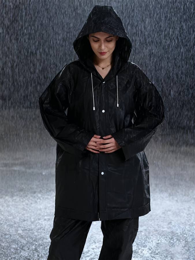 Raincoat Black Size Asian Onesize