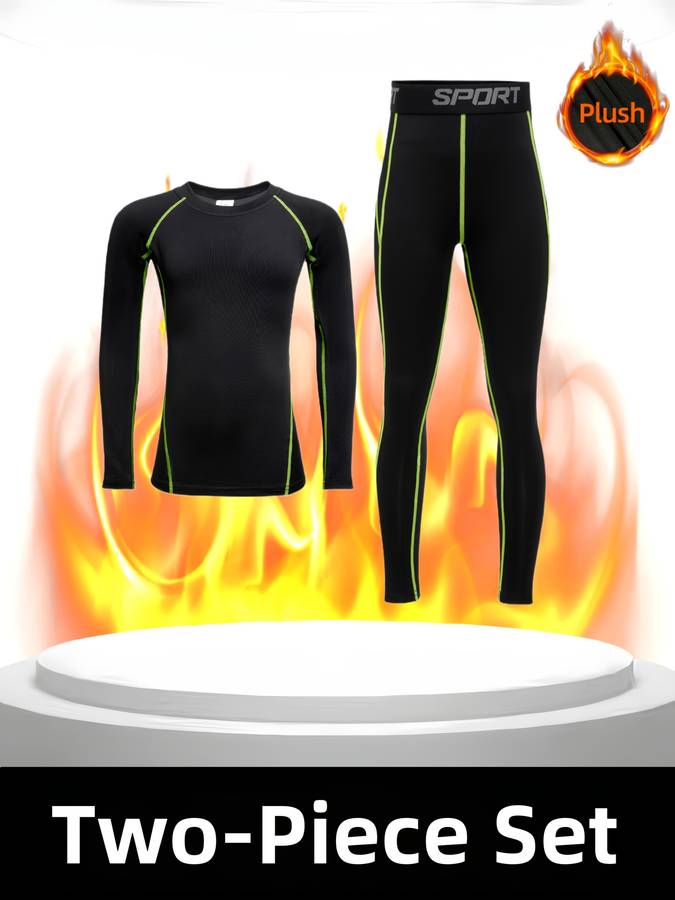 Thermal Underwear Color Black Black Line Size1415Y