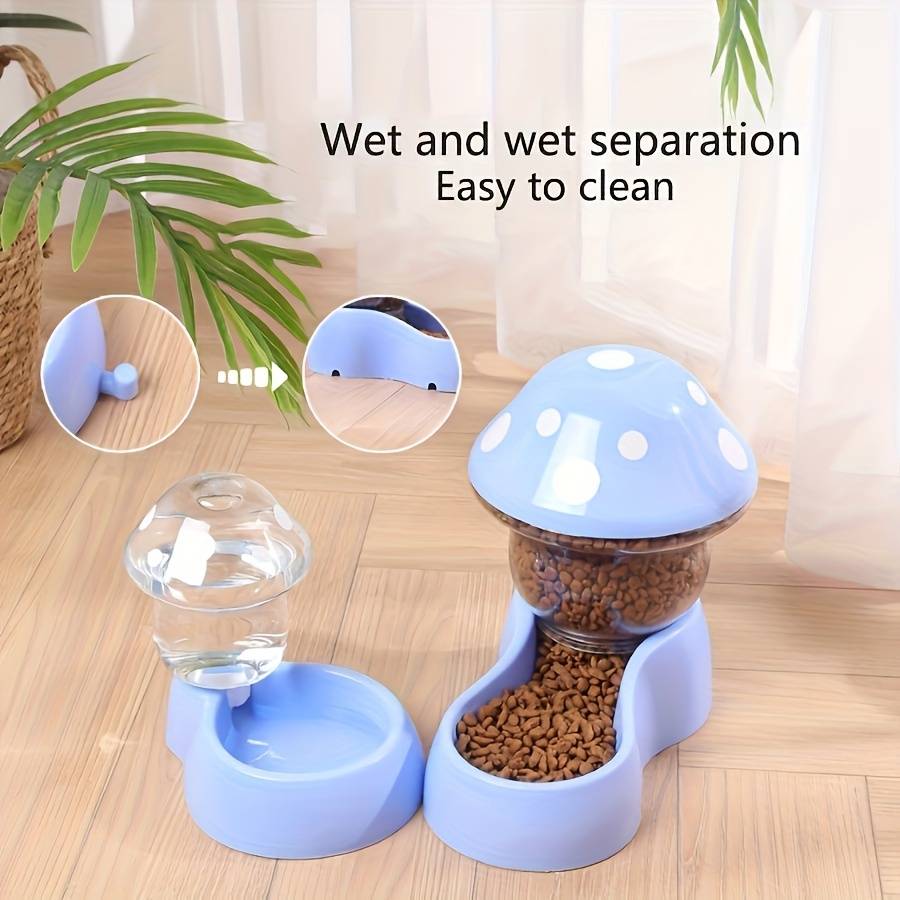 Pet supplies color  Waterer and feeder two    piece set  blue