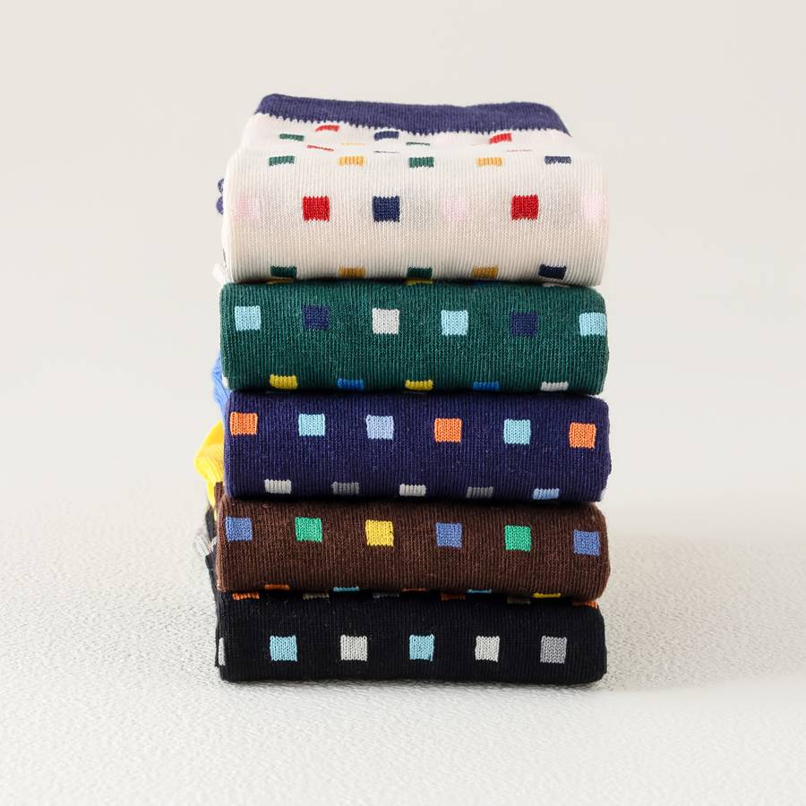 Women S Socks Color Square M 5 Pairs Size Onesize