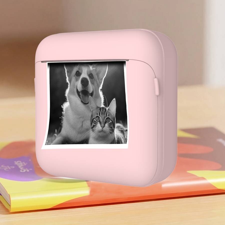 Printer Color M12 White  3 Rolls Of Thermal Paper 5.7Cm*2.5Cm  Storage Bag  Random Stickers