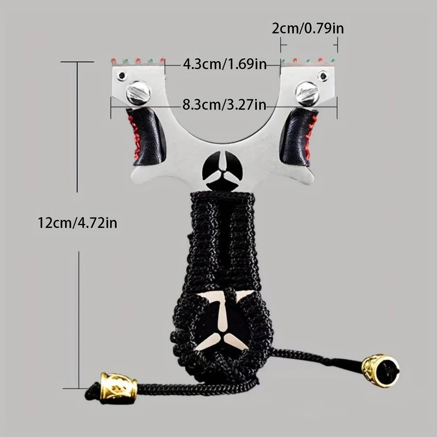 Slingshot Color Star Aluminum Alloy Slingshot  Add  2 Rubber Bands 100 Mud Balls