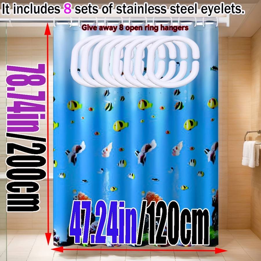 Waterproof Shower Curtain Size 180*200Cm70.87*78.74In