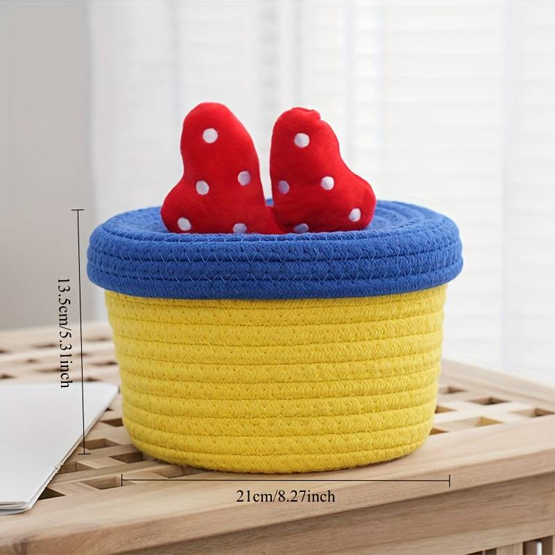 Storage And Organizationcolor Yellow Background And Blue Cover